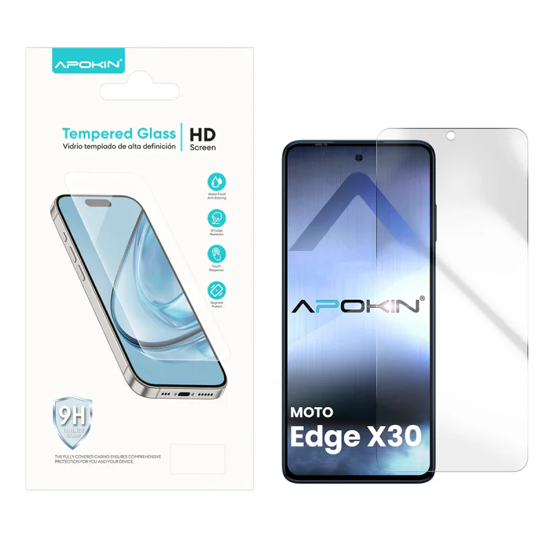 Película de Vidro Temperado Apokin para Motorola Moto Edge X30 Pro e Plus
