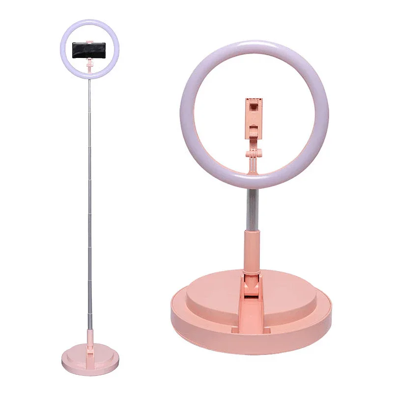 Ring Light Apokin LED RGB 26 cm com Suporte Ajustável até 168 cm Rosa - Imagem 2