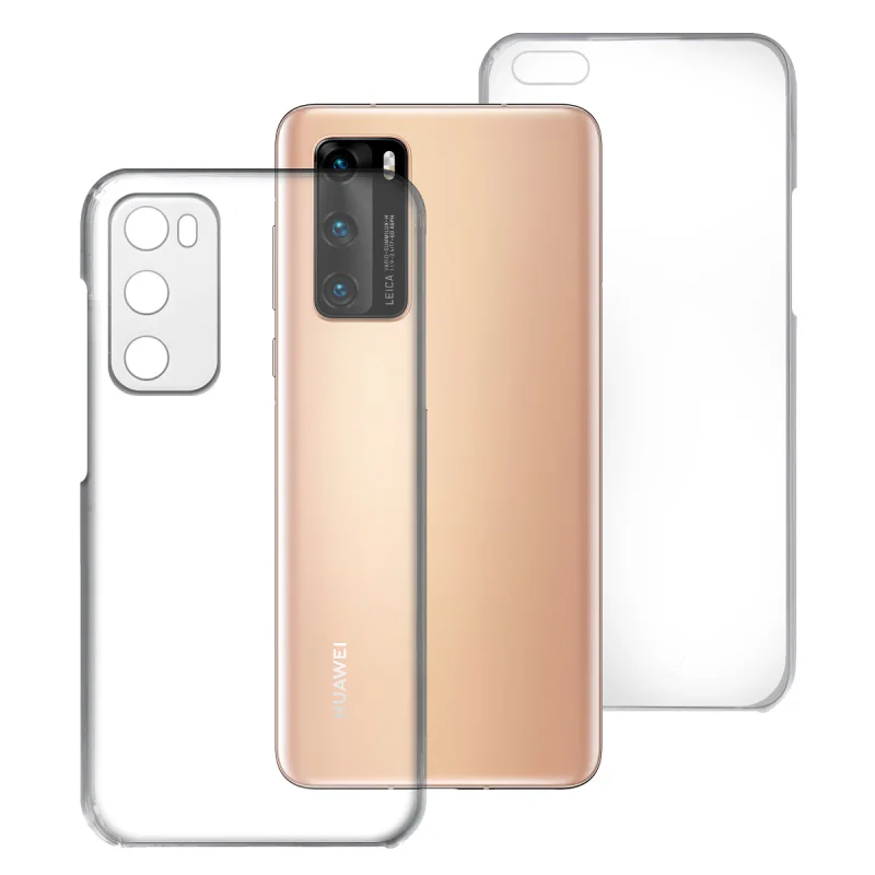 Capa Dupla Apokin para Huawei P40 Silicone Integral 360 Transparente