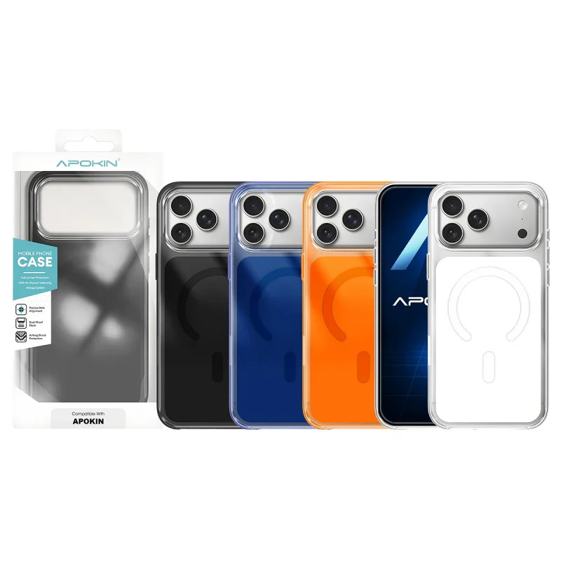 Capa Apokin em Acrílico com MagSafe para iPhone 17 Pro Max / 18 Pro Max Branco - Imagem 1