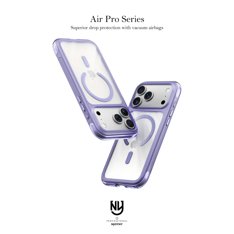 Capa Apokin NJOYNY Bumper Air S6-MAG para iPhone 17 Pro Max e 18 Pro Max Grená - Imagem 5