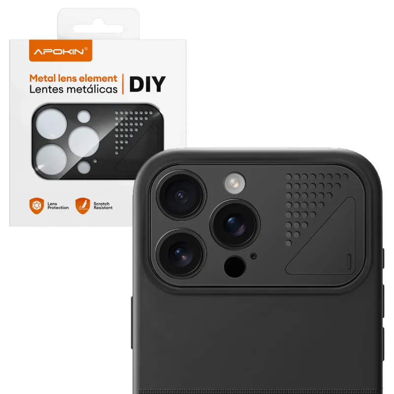 Protetor de Lentes de Câmara Apokin em Metal para iPhone 16 Pro Grená - Imagem 3
