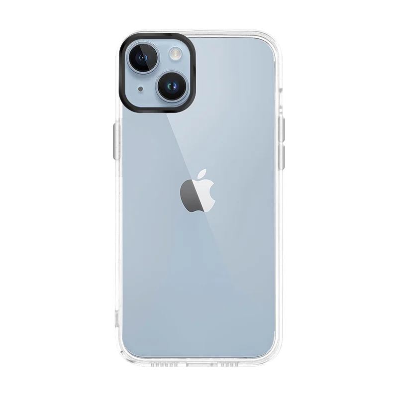 Capa Apokin iPhone 14 Plus Acrílica Rígida com Aro de Câmara Rosa - Imagem 5