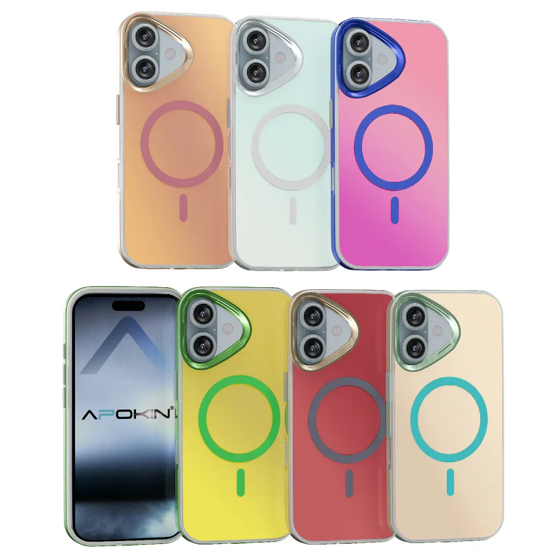 Capa Apokin Iridescente Camaleão com MagSafe para iPhone 16 Plus Variedade de cores - Imagem 1