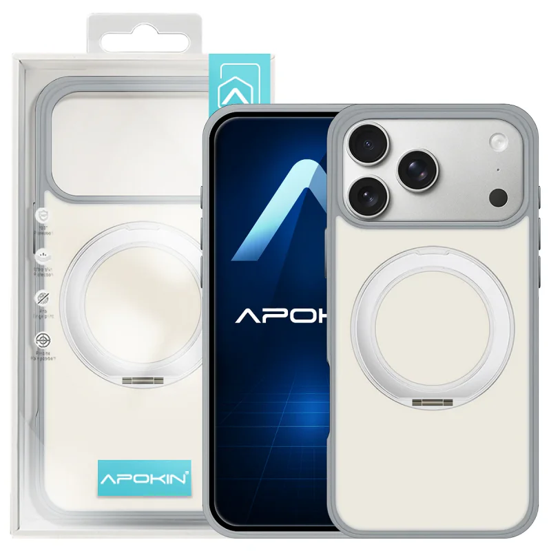 Capa Apokin para iPhone 17 Pro Max / 18 Pro Max Mate com Aro MagSafe Branco - Imagem 3