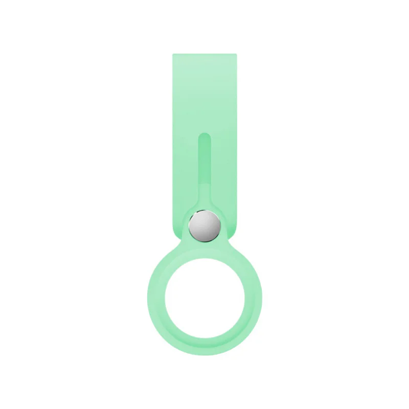 Estojo Longo de Silicone para Apple AirTag com Argola Verde