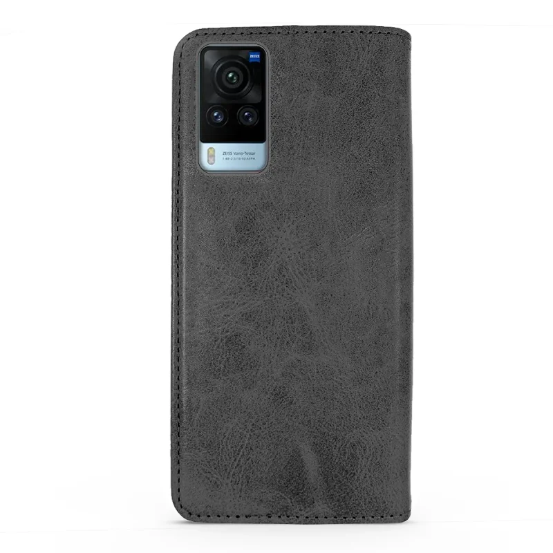 Capa Apokin para Vivo X60 Pro com Porta-cartões em Pele Sintética Vermelho - Imagem 3