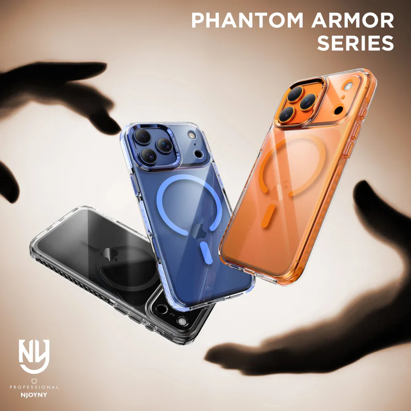 Capa Apokin Phantom Armor S1-MAG para iPhone 17 Pro Max e 18 Pro Max Cinza - Imagem 3