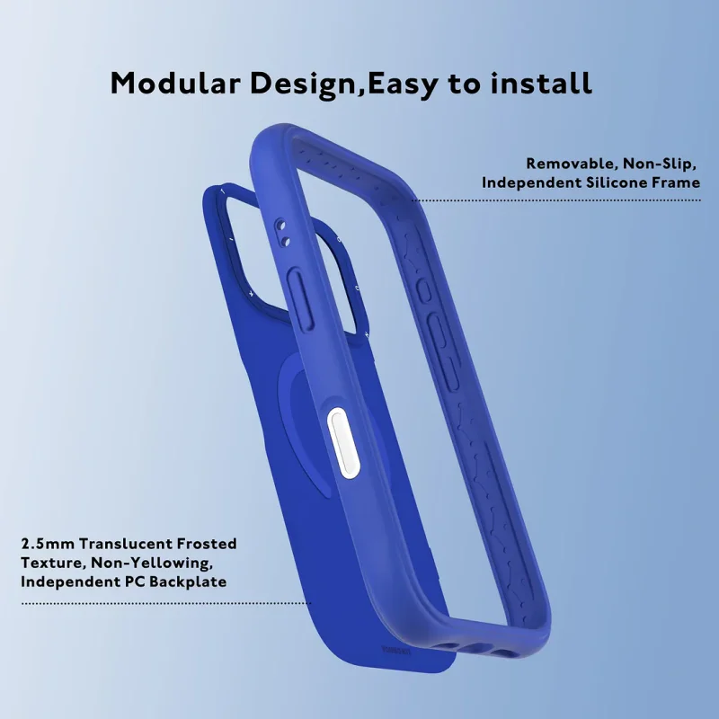 Capa Magnética Youngkit Dynamic II para iPhone 17 Pro Max e 18 Pro Max Azul - Imagem 3