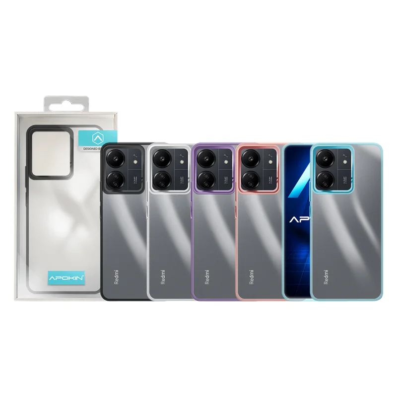 Capa Acrílica Apokin para Xiaomi Redmi 13C Transparente Lilás