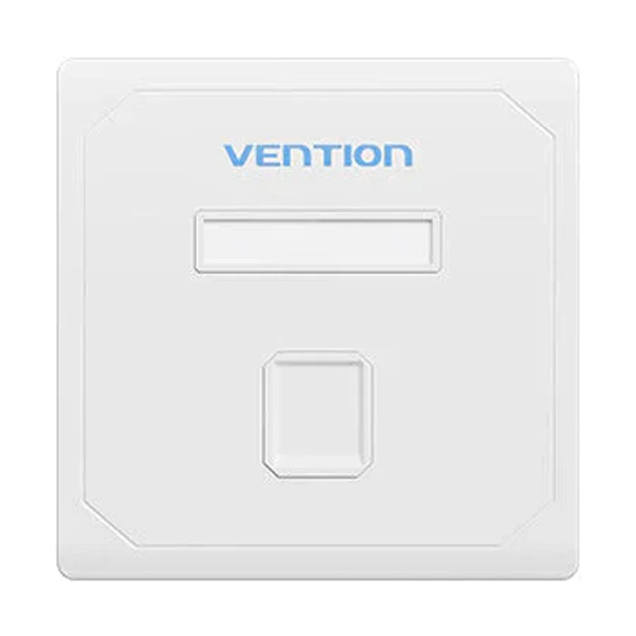 Placa de Parede Vention IFDW0 Keystone 1 Porta RJ45 Tipo 86 Branca