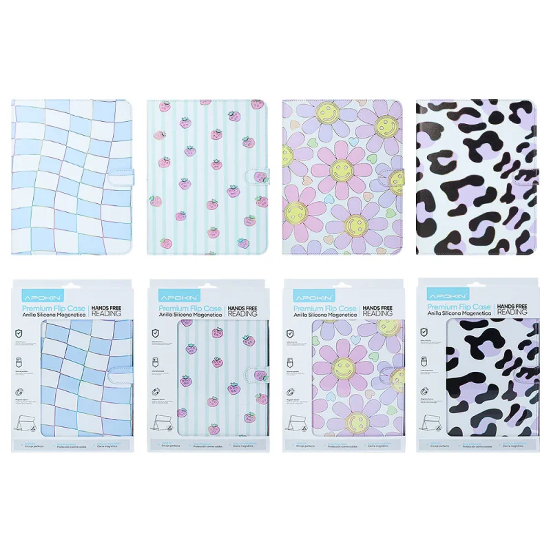 Capa com Desenhos Apokin para iPad 10 10,9 polegadas e 11 2025 com Porta-Lápis Multicolor