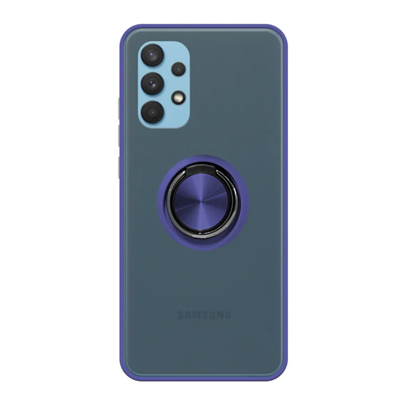 Capa Apokin para Samsung Galaxy A22 4G em Gel com Suporte Fumado Azul - Imagem 2