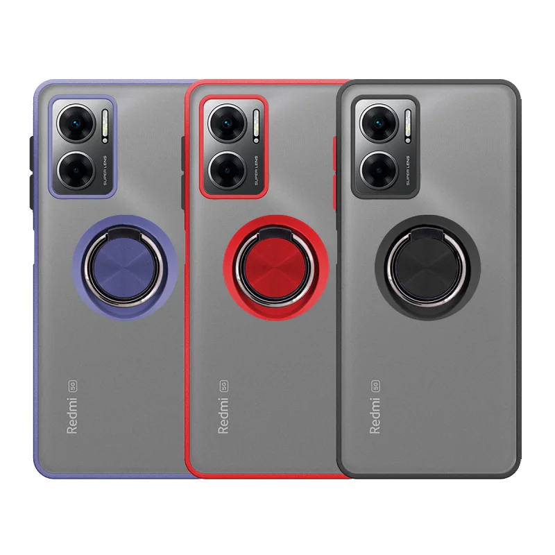 Capa Apokin para Xiaomi Redmi 10 5G em Gel com Suporte e Íman Fumado Variedade de cores