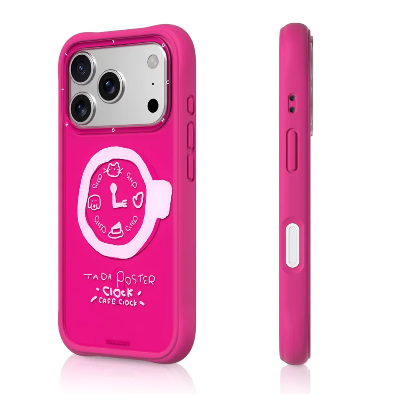 Capa Apokin Youngkit Café Tempo 2.0 com MagSafe para iPhone 16 Pro Rosa - Imagem 2