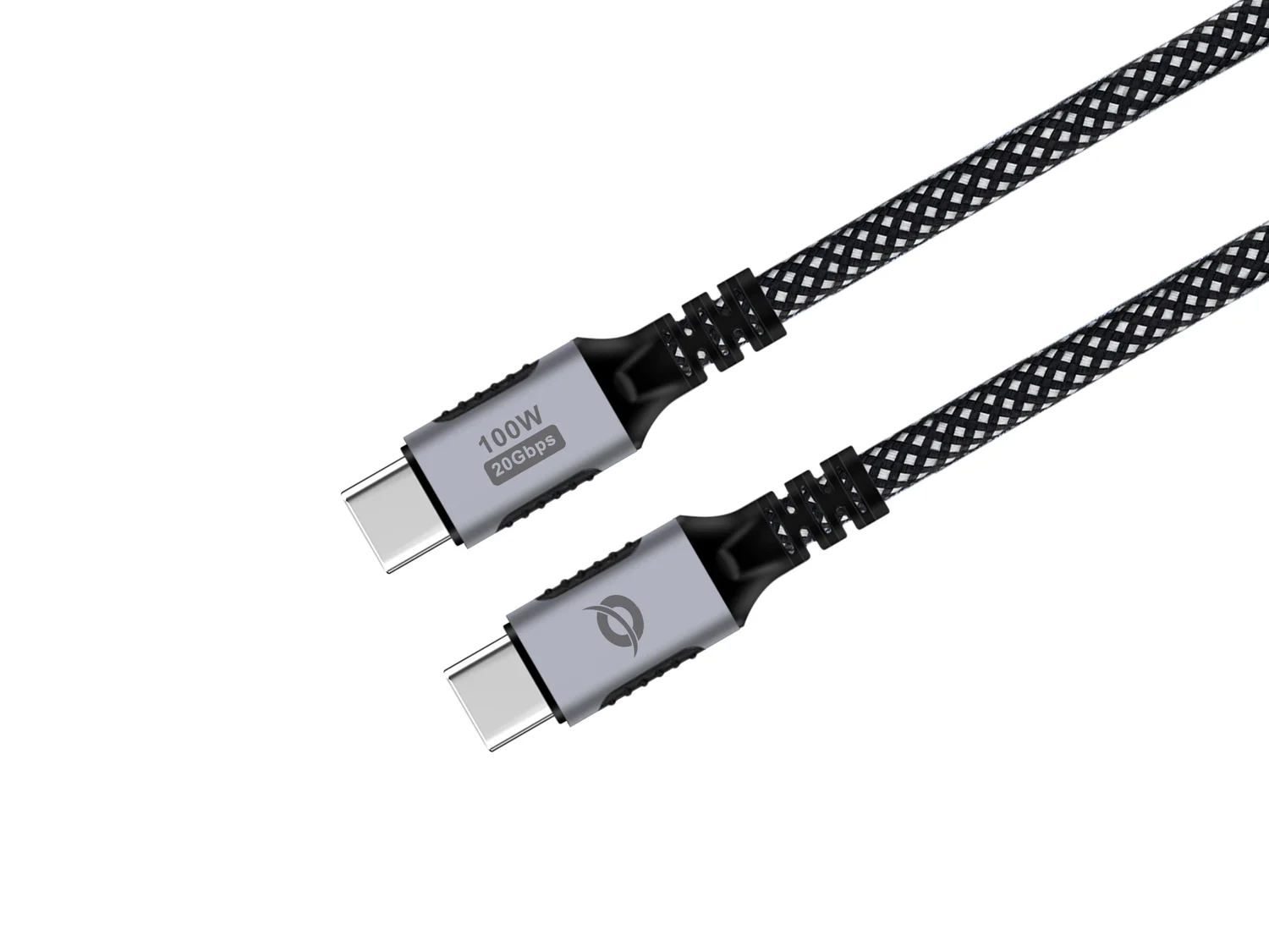 Cabo USB-C Conceptronic ETTA07B12 USB 3.2 Gen 2x2 20 Gbps PD 100W 4K 60Hz E-Mark Entrançado 1,2 m Preto - Imagem 2