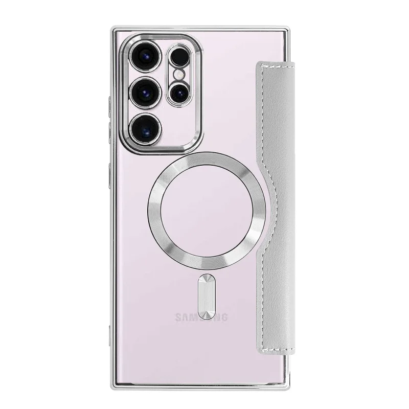 Capa Livro Apokin Mocome para Samsung Galaxy S23 Ultra Cromada com MagSafe Ouro rosa - Imagem 6
