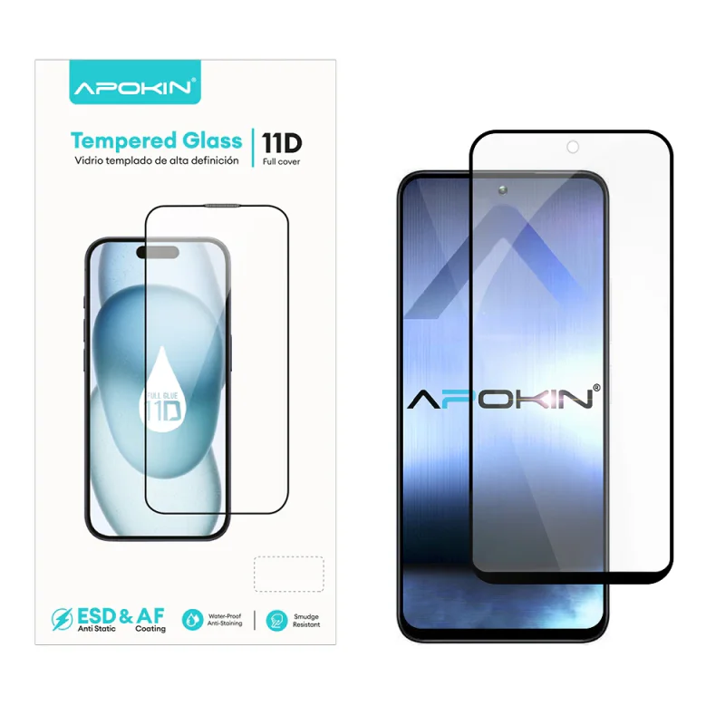 Película de Vidro Temperado 11D Apokin para Xiaomi Poco X4 GT / Redmi Note 11T Preto