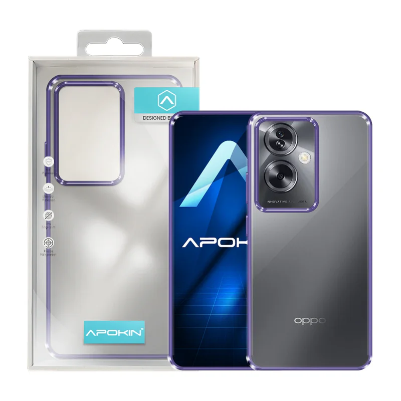 Capa Apokin Oppo A79 5G Antichoque com Rebordo Colorido Lilás - Imagem 3