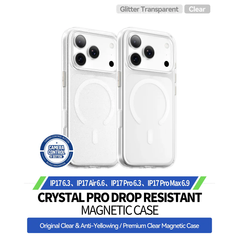 Capa Apokin Crystal Pro para iPhone 17 Pro Max e 18 Pro Max com Anel Magnético Transparente - Imagem 6