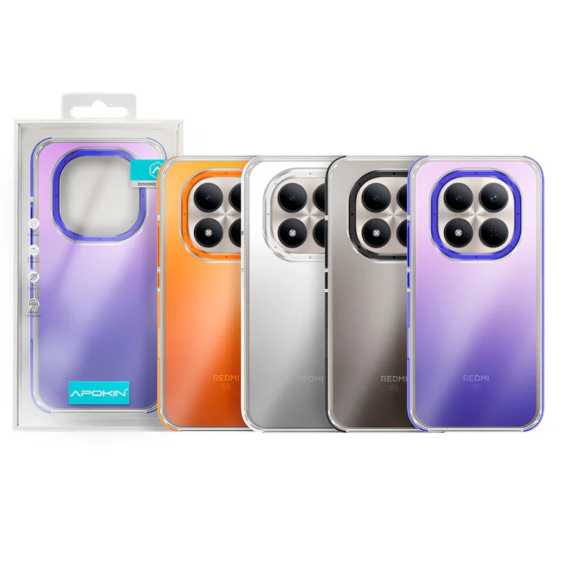 Capa Apokin para Xiaomi Redmi Note 15 Pro Plus 5G Efeito Camaleão Laranja