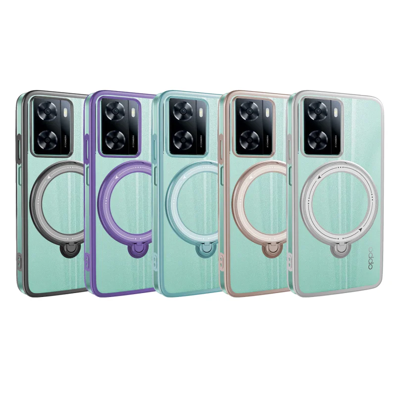 Capa Apokin para Oppo A57 com Anel e MagSafe Verde - Imagem 1