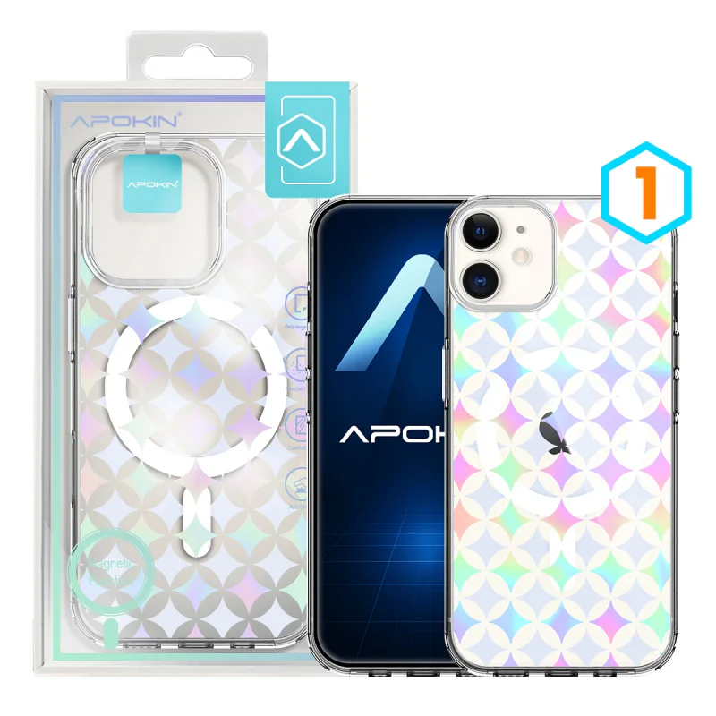 Capa Apokin para iPhone 11 Efeito Metálico Iridescente com MagSafe 3 - Imagem 2