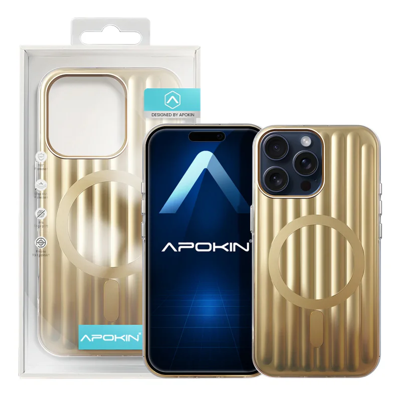 Capa Apokin para iPhone 15 Pro Max Mate Metalizada com MagSafe Preto - Imagem 2