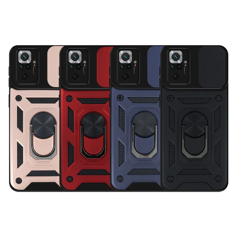 Capa Apokin para Xiaomi Redmi Note 10 Pro com Anel, Proteção Deslizante de Câmara e Íman Variedade de cores