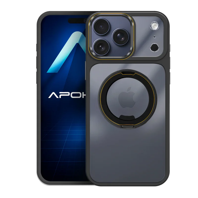 Capa Apokin com Suporte Giratório para iPhone 17 Pro Laranja - Imagem 4