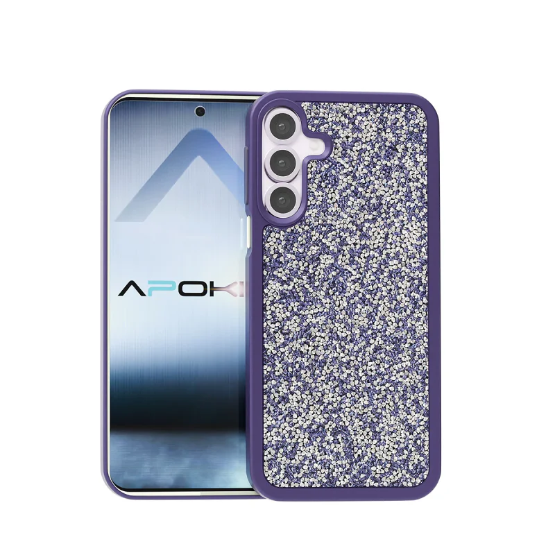 Capa Apokin Samsung Galaxy A25 5G Silicone com Cristais de Diamante Variedade de cores - Imagem 2