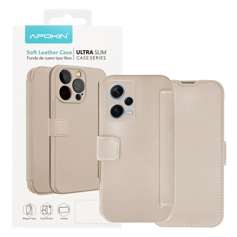 Capa Apokin em Silicone Efeito Pele para Xiaomi Redmi Note 12 Pro+ Rosa Claro - Imagem 3