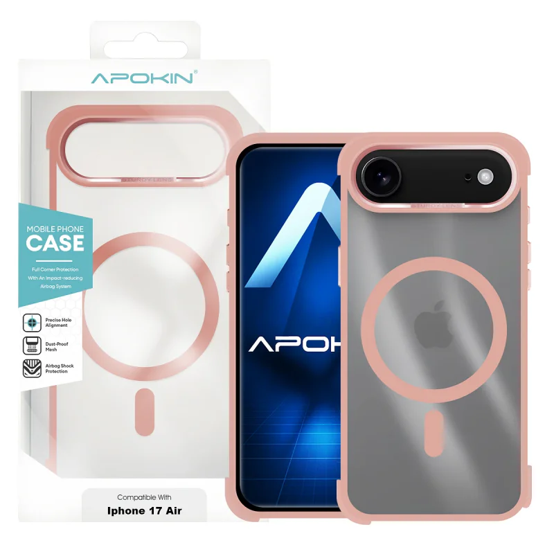 Capa Apokin para iPhone 17 Air em Silicone Premium com MagSafe Laranja - Imagem 4