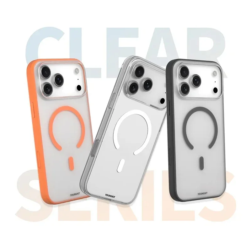 Capa Apokin Youngkit para iPhone 17 Pro / 18 Pro Transparente Laranja - Imagem 2