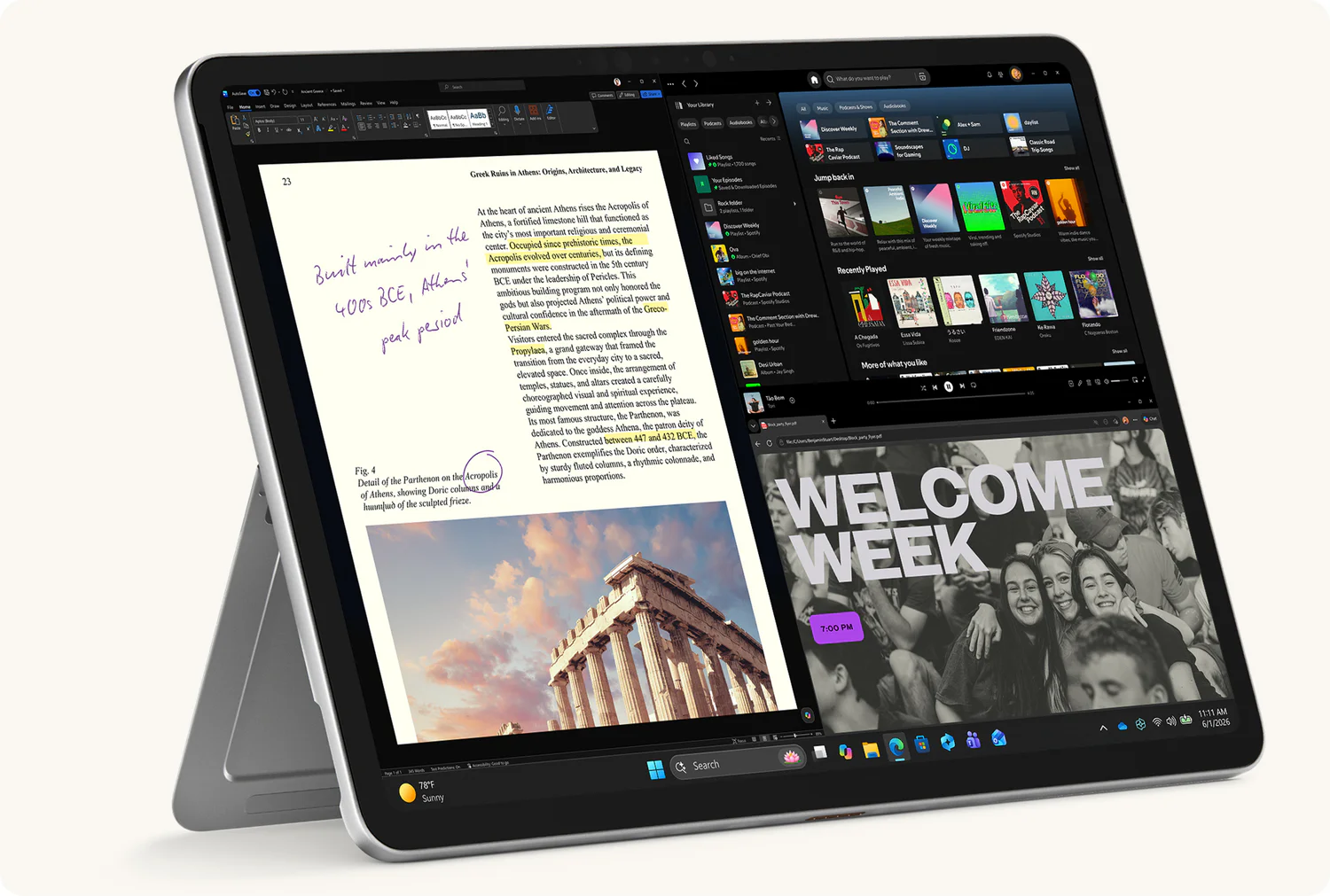 Microsoft Surface Pro 12" (2.ª Edição) 2 em 1 Snapdragon X2 Plus 16GB 256GB 5G Wi-Fi 7 Platina - Imagem 5