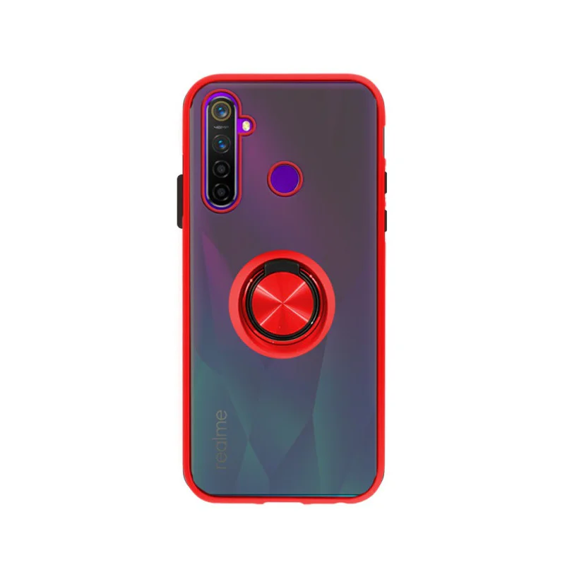 Capa Apokin ZTE Blade A31 Gel Fumado Magnética com Suporte Vermelho - Imagem 4
