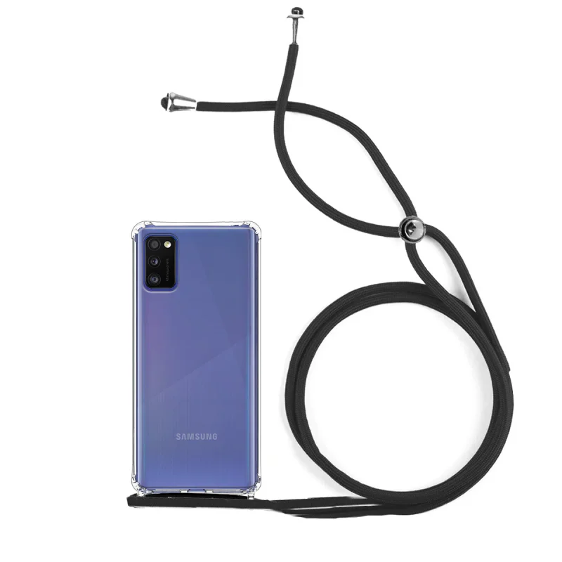 Capa Apokin Samsung Galaxy A41 Transparente com Cordão - Imagem 1