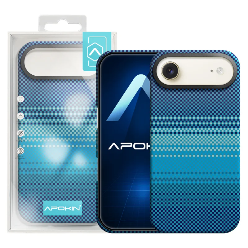 Capa Apokin para iPhone 17 Air Fibra de Kevlar com MagSafe Laranja - Imagem 3