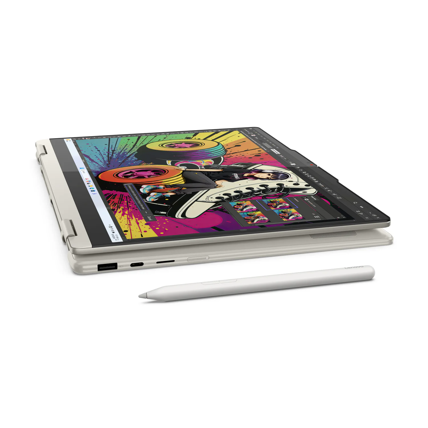 Portátil Convertível Lenovo Yoga 7 2-em-1 14AKP10 14" OLED WUXGA Tátil AMD Ryzen AI 7 345 16GB 512GB SSD Windows 11 Home com Caneta - Imagem 7
