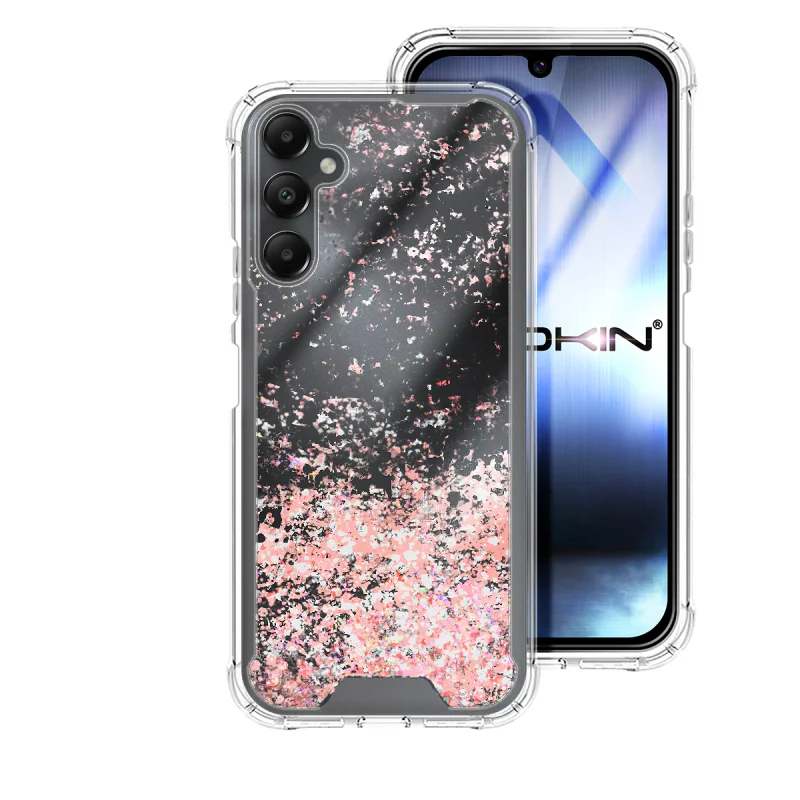 Capa Apokin para Samsung Galaxy A05s Gel Transparente com Brilho Azul turquesa - Imagem 3