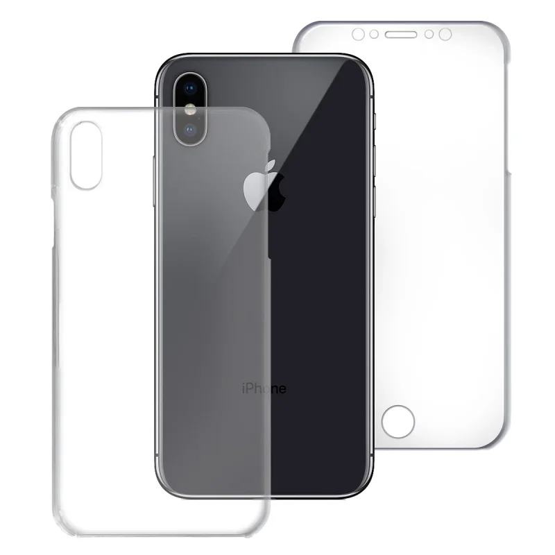 Capa Apokin para iPhone X e XS Silicone Dupla Transparente Integral