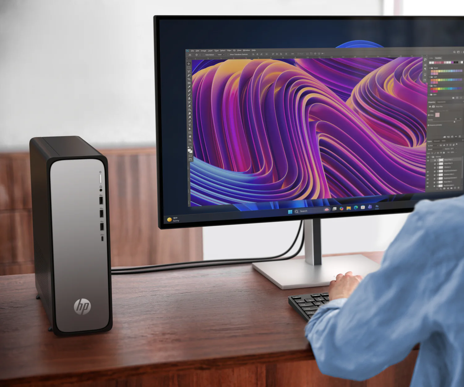 Computador HP OmniDesk Slim S04-0011ns AMD Ryzen 7 7445HS 8GB 512GB SSD FreeDOS - Imagem 5