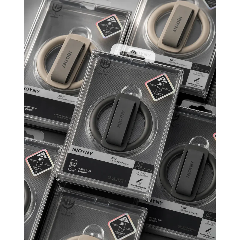 Anel Magnético Apokin N06 com Suporte Metálico e Alça de Silicone Preto - Imagem 2