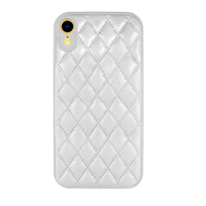 Capa Apokin para iPhone XR em Pele Fumada com Suporte e Íman Lilás - Imagem 2