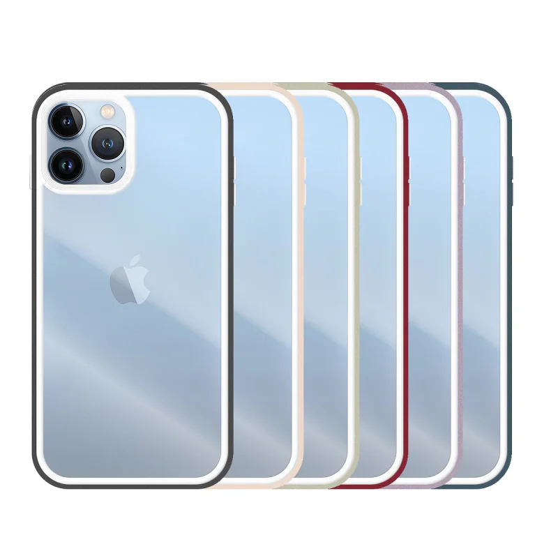 Capa Apokin Antichoques Transparente com Borda de Borracha para iPhone 13 Pro Variedade de cores