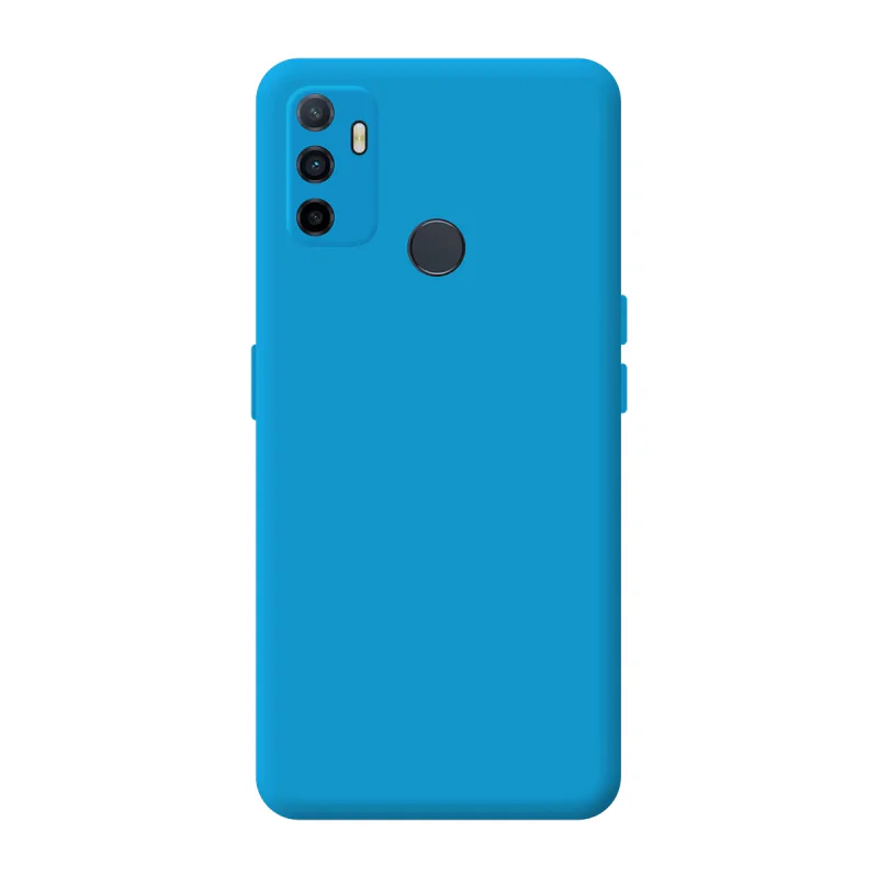 Capa Apokin Oppo A53 Silicone Macio com Proteção de Câmara 3D Azul - Imagem 6