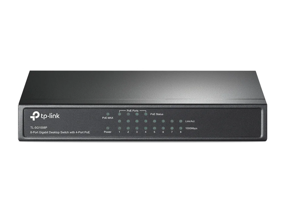 Switch TP-Link TL-SG1008P 8 Portas Gigabit com 4 Portas PoE