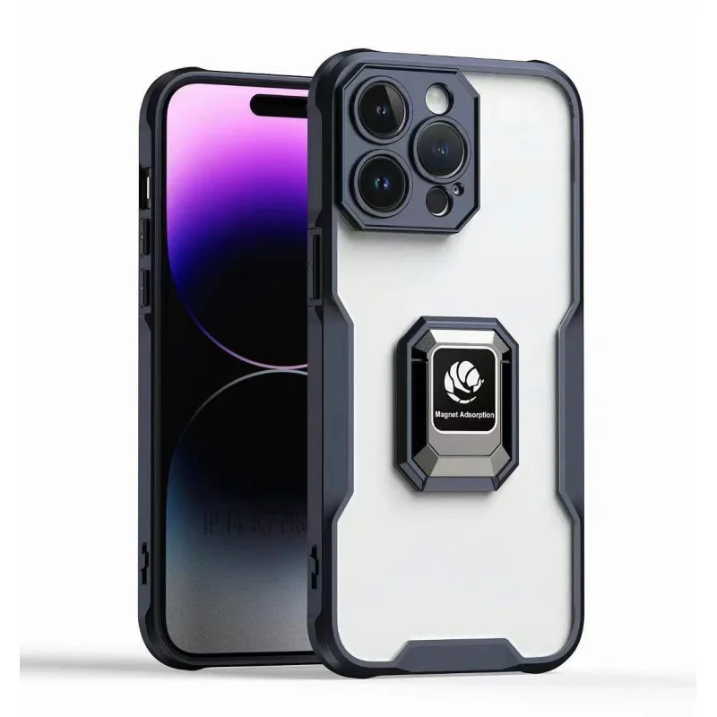 Capa Apokin para iPhone 14 Pro com Anel e Íman Preto - Imagem 1