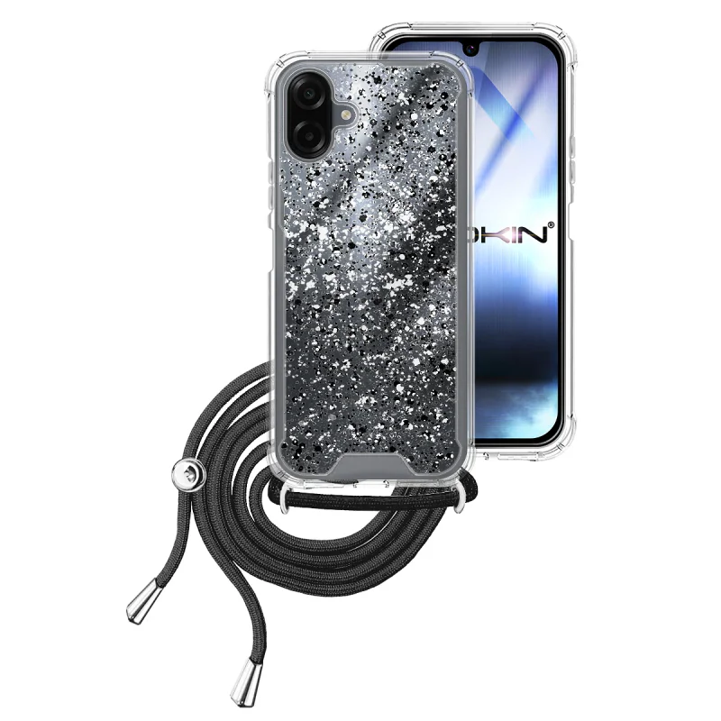 Capa Apokin para Samsung Galaxy A07 Gel Transparente com Cordão Lilás - Imagem 5