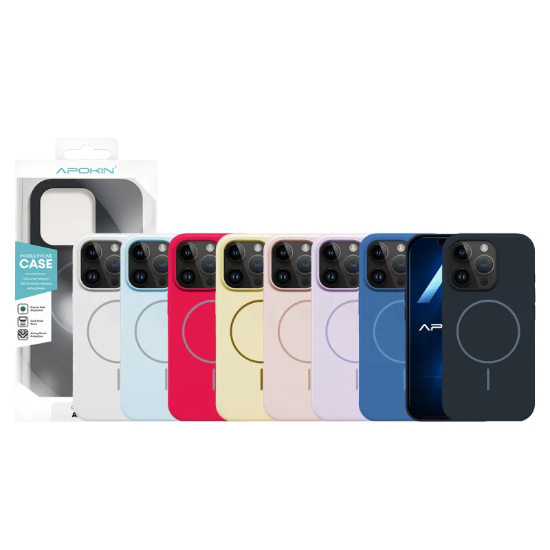 Capa Apokin para iPhone 14 Pro Silicone Premium com MagSafe Lilás - Imagem 1
